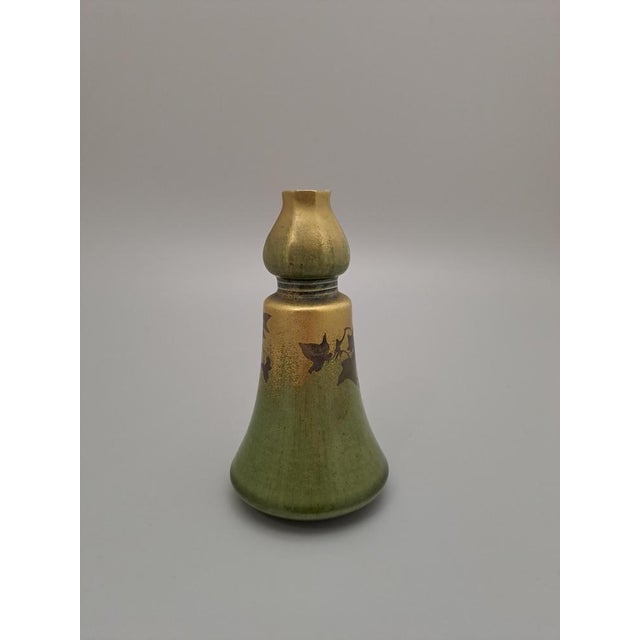 Green Art Deco Bud Vase by Montieres, 1910s For Sale - Image 8 of 9