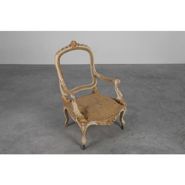 French Louis XV Armchairs in Carved Wood, Set of 2 For Sale - Image 11 of 18