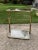 Mid Century Brass and Glass Side Table, Trolley Italy 1970 Hollywood regency Style The top is glass Good vintage condition