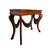 This interesting vintage wood console table features beautifully carved details- Swag drops on the front and sides give...