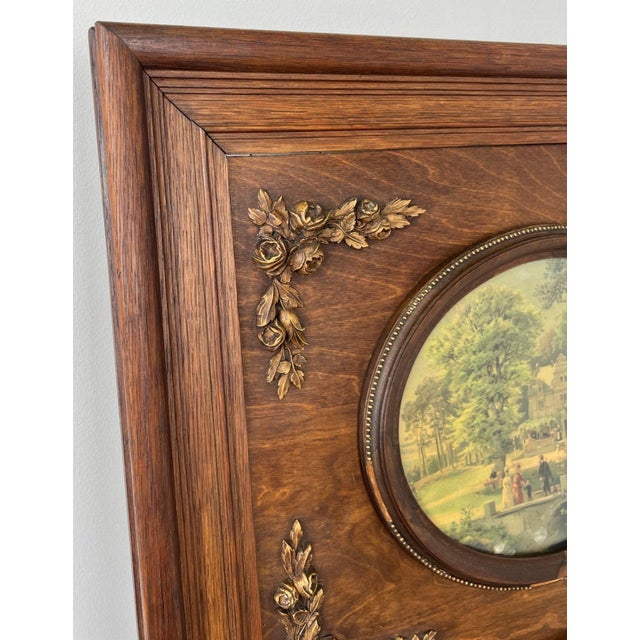 French Style Wall Mirror in Oak For Sale - Image 4 of 14