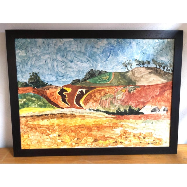 This rare California scene by acclaimed artist Tom Van Sant, painted in oil or gouache on board, is a true find and...