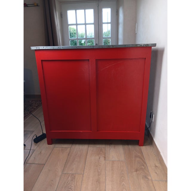 Parisian-Style Enameled Sheet Metal Sideboard, 1930s For Sale - Image 6 of 18