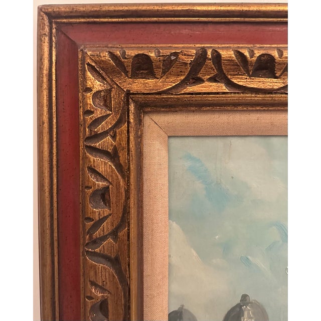 Vintage Venetian Canal Scene Painting - Signed For Sale - Image 4 of 12