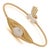 Modern Cleopatra Gold & Pearl Tassel Cuff Bracelet For Sale - Image 3 of 9