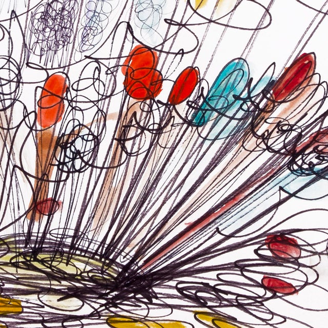 2010s The Concerto – Abstract Composition in Oil Markers and Acrylics on Paper, 18 × 24 In For Sale - Image 5 of 8