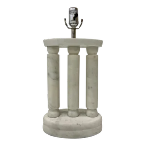 Classical Style Carrara Marble Columns Table Lamp
