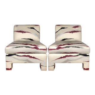 Modern Sherrill Furniture Slipper Chairs- a Pair For Sale