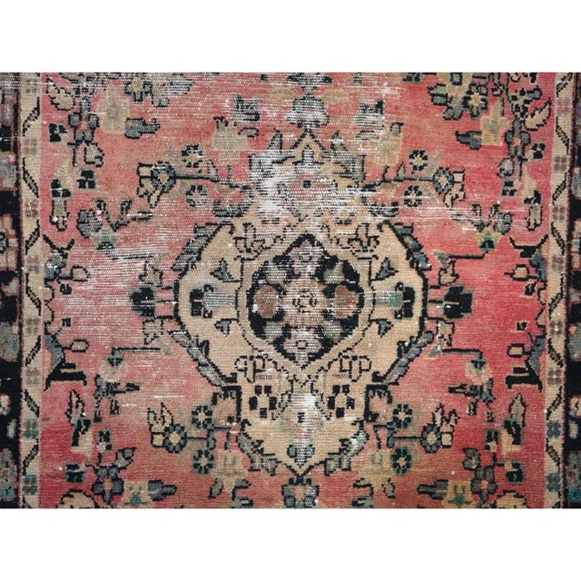 Vintage Turkish Sivas Floral Medallion Runner Rug For Sale - Image 4 of 9