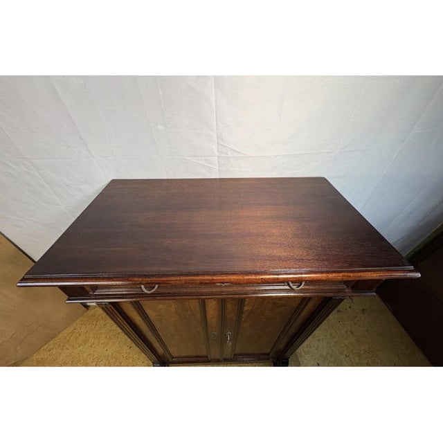 Antique Gründerzeit Vertiko Cabinet in Walnut, 1890s For Sale - Image 9 of 13