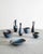 Ceramic Mid-Century Swedish Blue Brown Ceramic Bowls and Vases by Gunnar Nylund for Rörstrand, 1950s, Set of 7 For Sale - Image 7 of 7
