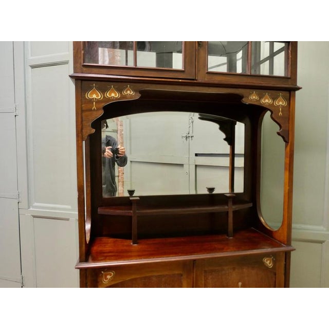 Art Nouveau Inlaid Display Cabinet, 1900 For Sale - Image 3 of 8