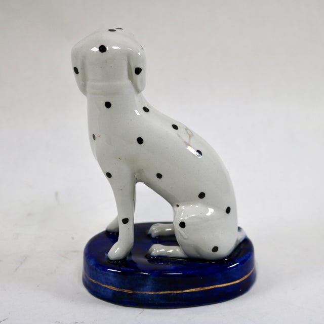 Early 20th Century Early 20th Century William Kent Staffordshire Ware Dalmatian Right Facing For Sale - Image 5 of 9