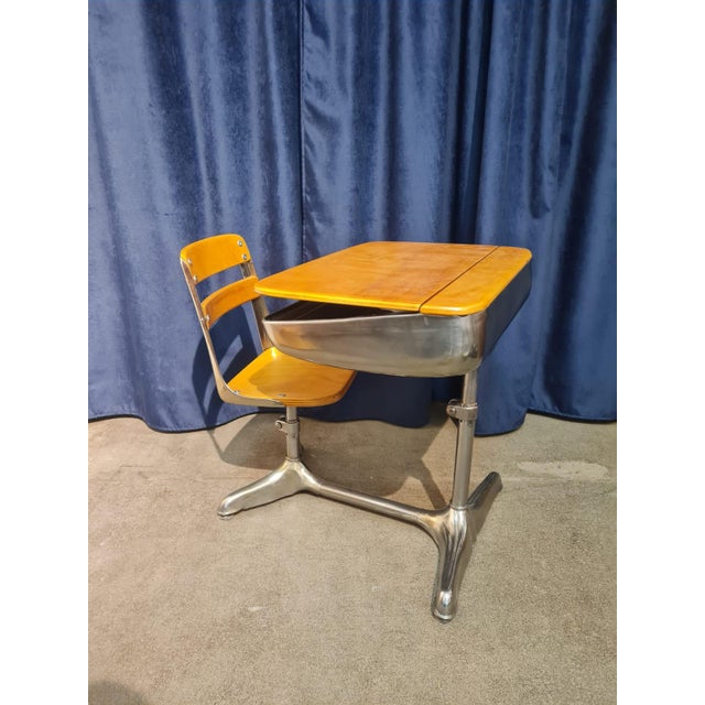 American School Desk in Cast Iron and Wood For Sale - Image 11 of 11