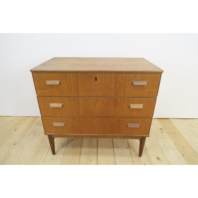 Teak Chest of 3 Drawers, Denmark, 1960 For Sale - Image 3 of 11