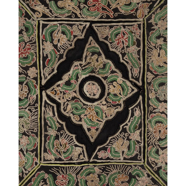 Early 20th Century China Charcoal Textile Wall Hanging For Sale - Image 9 of 15
