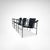 Bauhaus Vintage LC1 Armchair by Le Corbusier for Cassina, 1970s, Set of 3 For Sale - Image 3 of 13