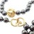 1980s Angela Cummings Hematite Bead Yellow Gold Necklace For Sale - Image 4 of 9