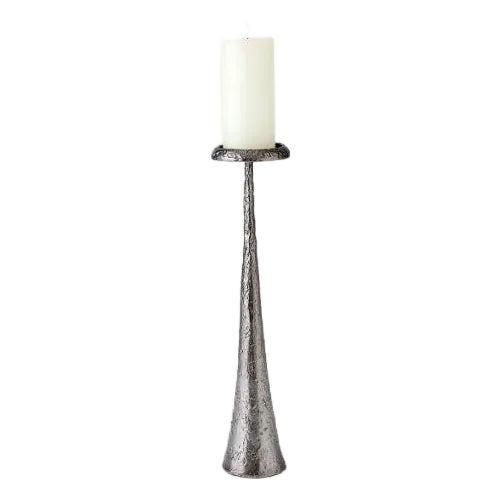 Global Views_Beacon Candle Holder Gunmetal Medium For Sale