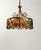 Mid 20th Century Chandelier in Gilt Wrought Iron and Hammered Glass attributed to Longobard, 1970s For Sale - Image 3 of 18