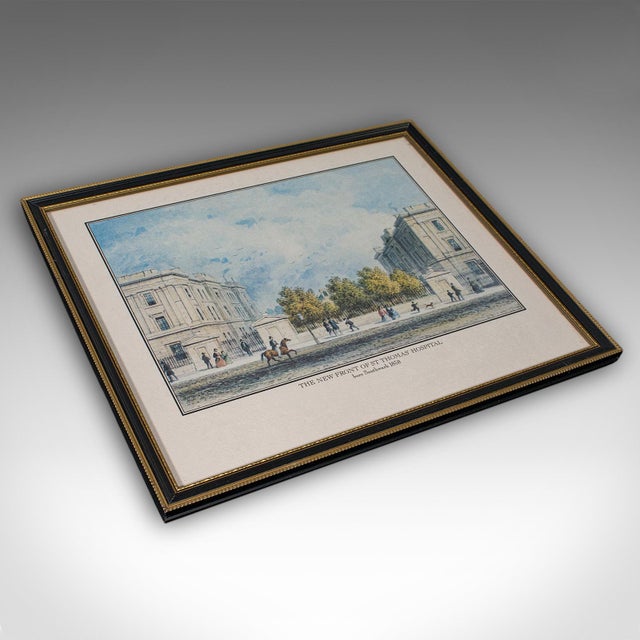 Beige Antique Hospital Picture, St Thomas' London, Engraving, Art, Medical, Victorian For Sale - Image 8 of 9