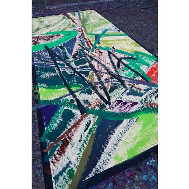 "Mirrored Palms" Large Abstract Acrylic Painting by Simon Findlay For Sale - Image 18 of 18