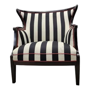 Vintage Regency Style Baker Furniture Wingback Chair Newly Reupholstered