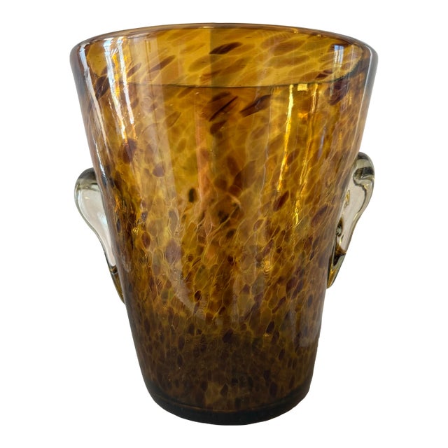 Murano Leopard Glass Champagne Bucket For Sale
