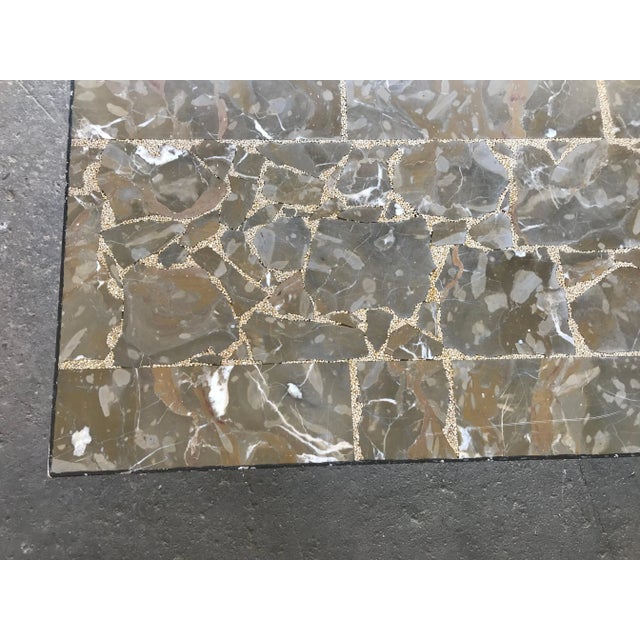 - Mid-century marble coffee table 1950s - The legs are curved and made of chrome - No cracks or chips and the chrome is in...