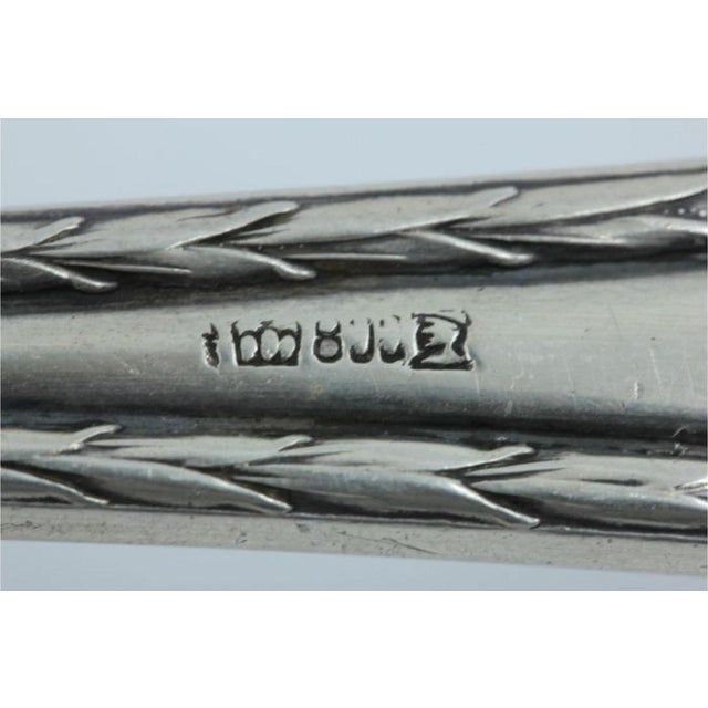 Silver Soup Ladle with Handle Grooves For Sale - Image 5 of 6