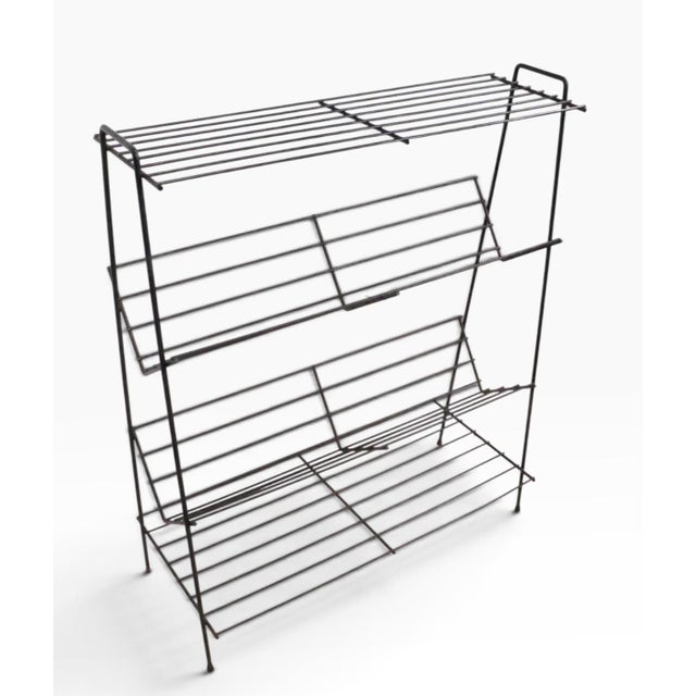Frederic Weinberg Mid Century Wire Rod Bookshelf Stand C. 1950's For Sale - Image 4 of 13