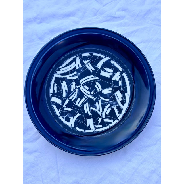 Dansk Royal Blue and White Platter Decorative Plate For Sale - Image 9 of 9