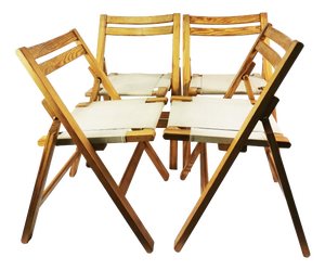 Folding Chairs from Biała Podlaska Furniture Factory, 1970s, Set of 4