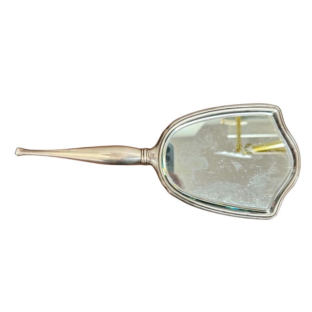 Birks Sterling Silver Vanity Mirror & Hair Brush Set, Hand-Engraved, Canada For Sale - Image 11 of 13