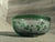 Glass 1980s Celtic Knot Irish Crystal Bowl Green Cut-to-Clear Shamrocks on Frosted Panels For Sale - Image 7 of 15