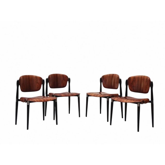 Wood S83 Dining Chairs by Eugenio Gerli for Tecno, Italy, 1960s, Set of 4 For Sale - Image 7 of 11