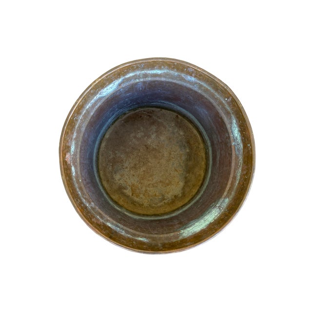 Mid 20th Century Vintage Brass Footed Jardiniere With Lion Motifs and Rings For Sale - Image 5 of 8