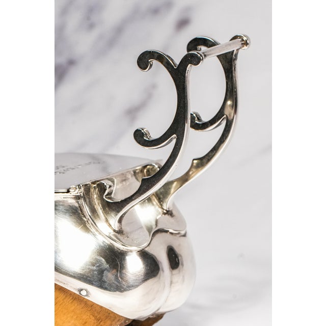 English Victorian Antique Sterling Silver Horse Theme Equestrian Desk Inkwell Pen Stand Paperweight Rustic Country Decor For Sale - Image 13 of 18