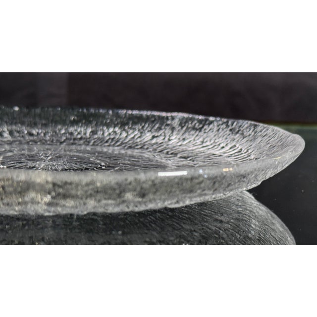 Mid-Century Modern Iittala Solaris Glass 7.75" Lunch Plates by Tapio Wirkkala, Finland, 1970s - Set of 6 For Sale - Image 3 of 8