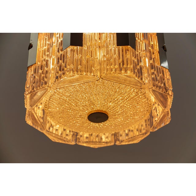 Crystal Glass Pendant Light from Kaiser Leuchten, Germany, 1960s For Sale - Image 10 of 13