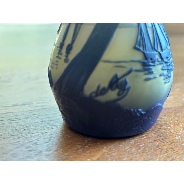 Antique DeVez Nautical Sailboat Glass Decorative Vase Signed 5.75” For Sale In Seattle - Image 6 of 7
