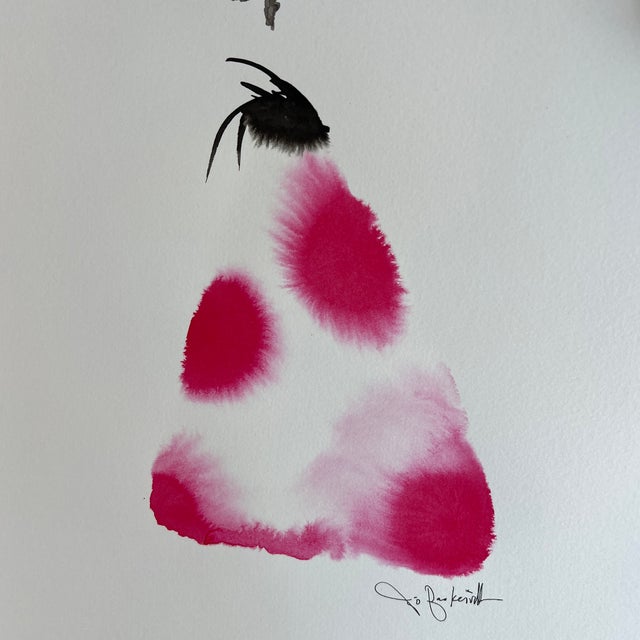 Pink Ink Wash Dress by Jo Baskerville For Sale - Image 8 of 12