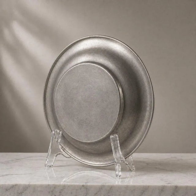 Metal Vintage Pewter Centerpiece Bowl from Schreuder & Olsson, Sweden, 1970s For Sale - Image 7 of 9