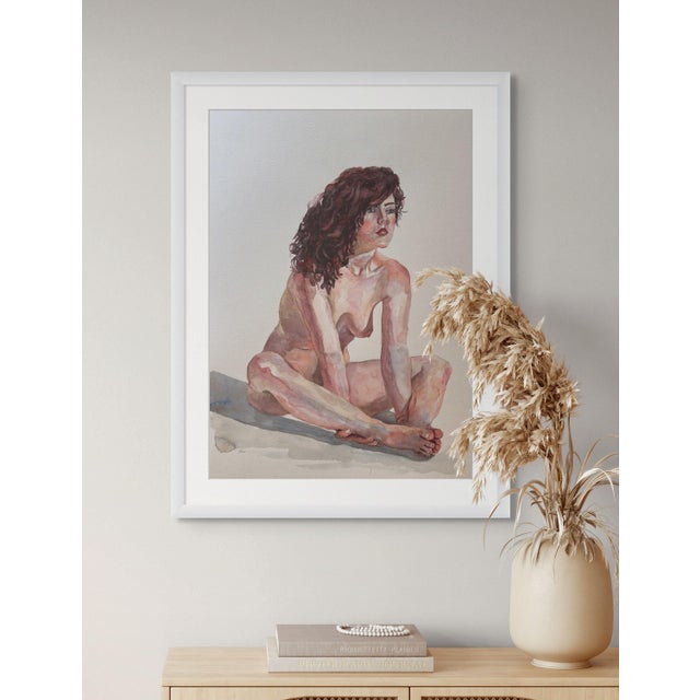 Paper Eternal Spring Original Impressionistic Nude Figure Watercolor on Paper Painting Art by Anna Novick For Sale - Image 7 of 9