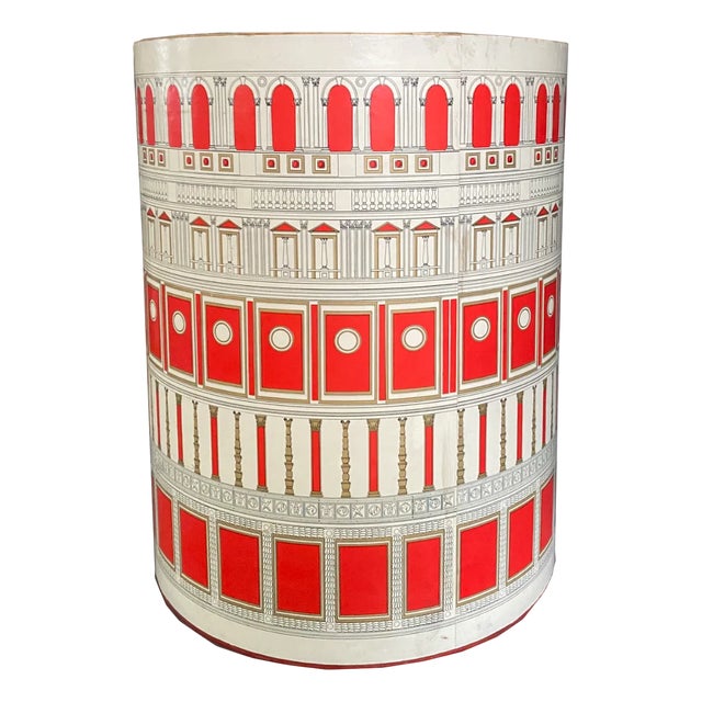 Cylindrical Paper Bin, Italy 1950s For Sale