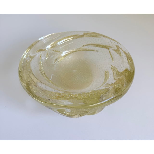 Large 1960s Murano Archimede Seguso Gold Fleck Bullicante Bowl, Attributed For Sale - Image 10 of 14