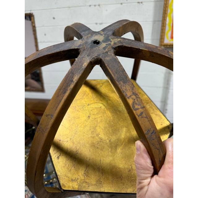 Gold Vintage Italian Gold Gilt Iron & Wood Tiered Etageres For Sale - Image 8 of 8