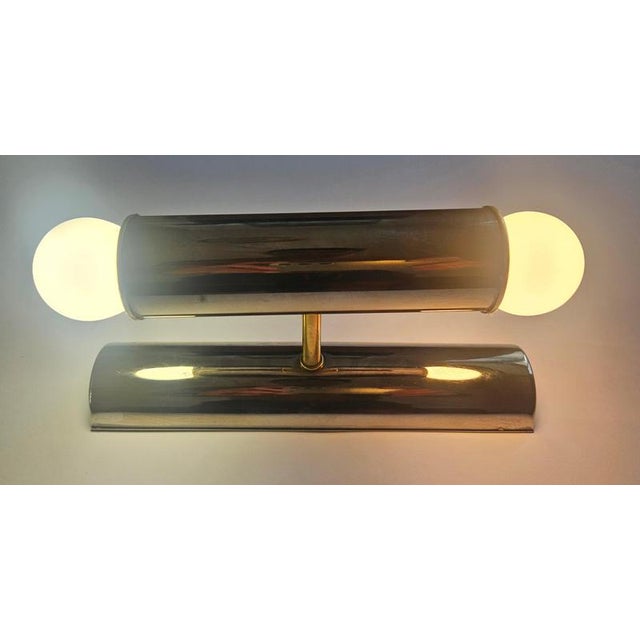 Mid-Century Chrome and Brass Tubular Wall Lamp from TZ Schmitz Leuchten, 1970s For Sale - Image 14 of 17