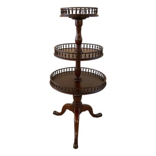 Circa 1800 Philadelphia Mahogany Silent Butler Dumb Waiter Table For Sale