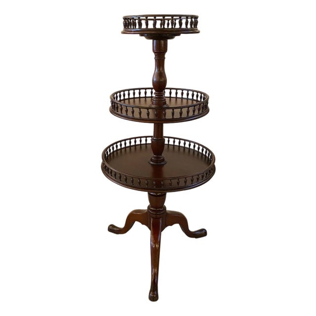 Circa 1800 Philadelphia Mahogany Silent Butler Dumb Waiter Table For Sale